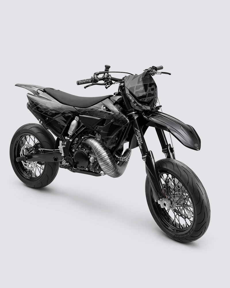 CARBX - Kit Déco Supermotard Semi-Personnalisable - Noir