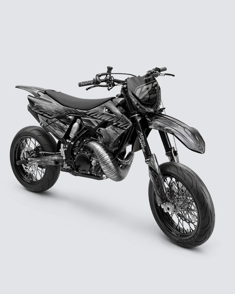 NITROGEN - Kit Déco Supermotard Semi-Personnalisable - Noir