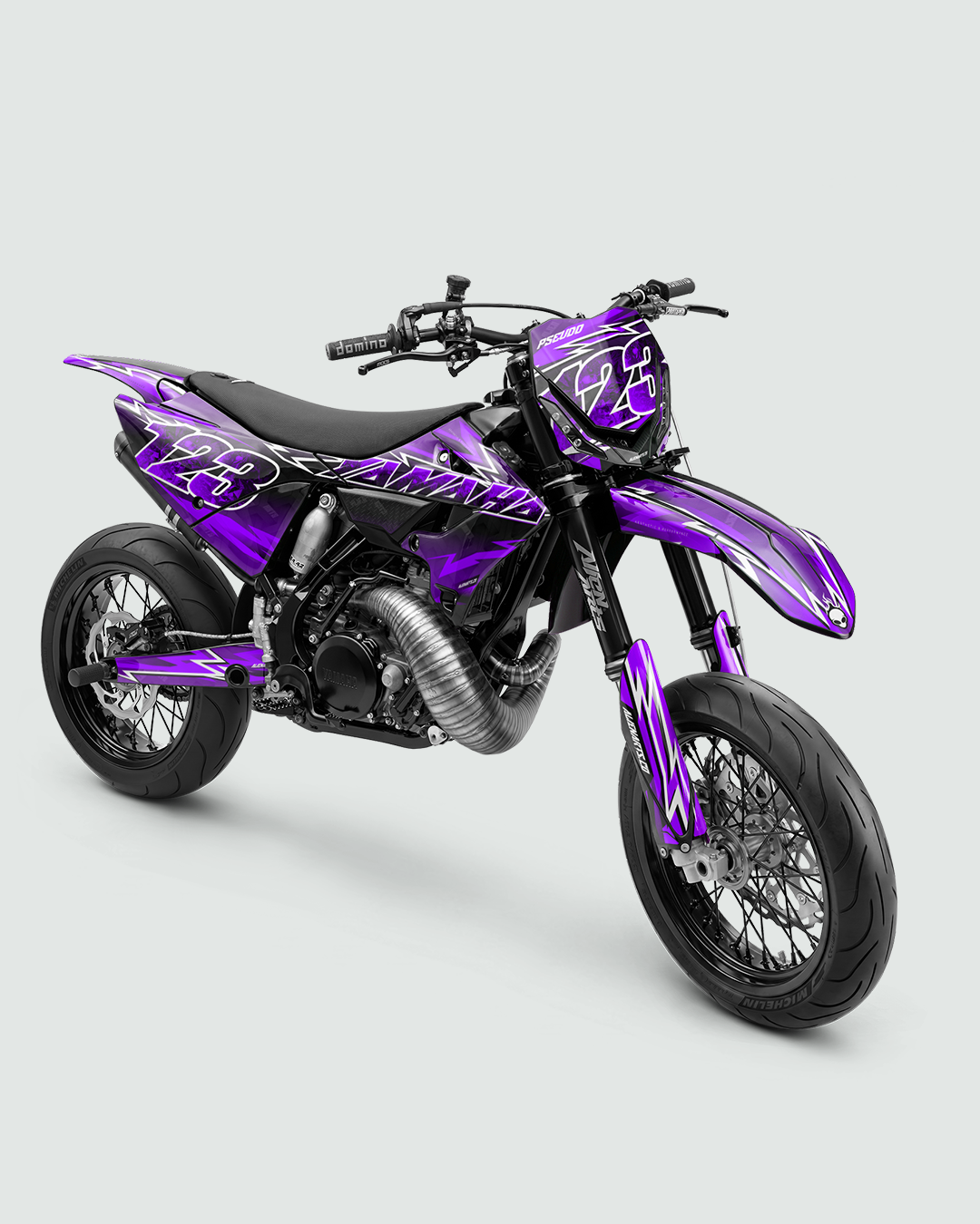XONIX – Teilweise individualisierbares Supermotard-Dekor-Set – Violett