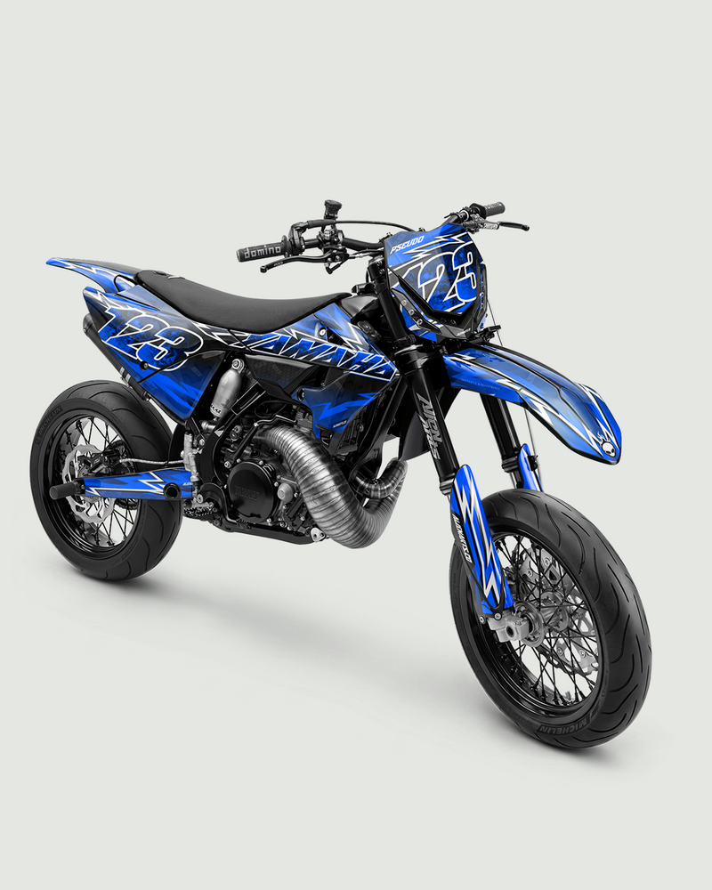 XONIX - Kit Déco Supermotard Semi-Personnalisable - Bleu