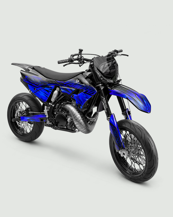 NITROGEN - Semi-personaliserbare Supermotard-decoratieset - Blauw