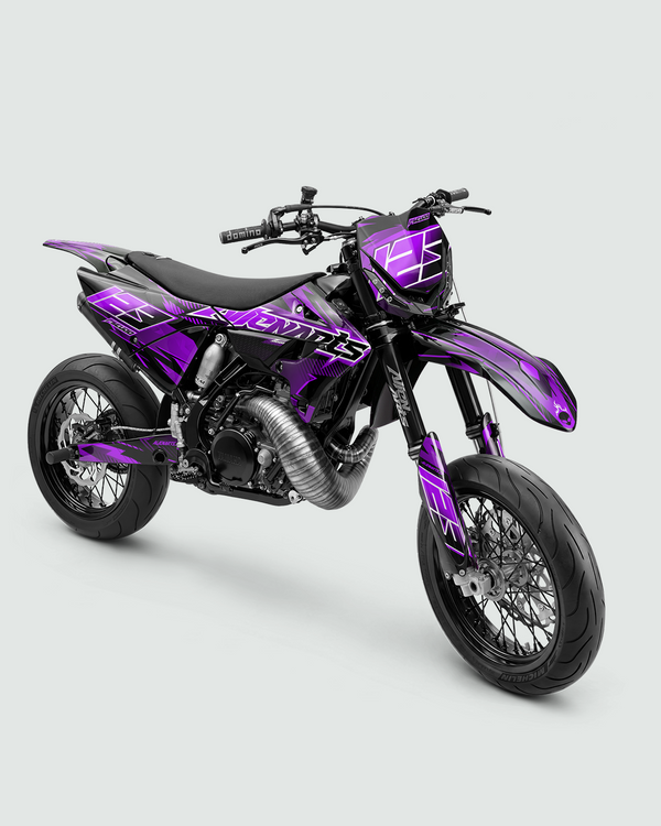 IONIK – Teilweise individualisierbares Supermotard-Dekor-Set – Violett