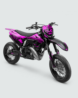 CARBX - Kit Déco Supermotard Semi-Personnalisable - Rose — vue 1
