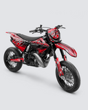 XONIX - Kit Déco Supermotard Semi-Personnalisable - Rouge
