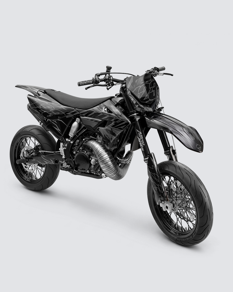 PULSAR - Kit Déco Supermotard Semi-Personnalisable - Noir
