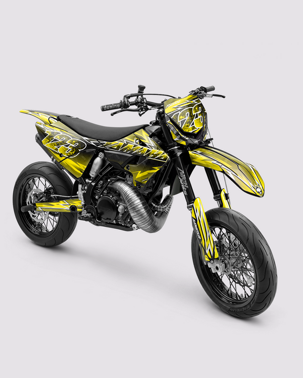 XONIX - Kit decorativo Supermotard semi-personalizzabile - Giallo