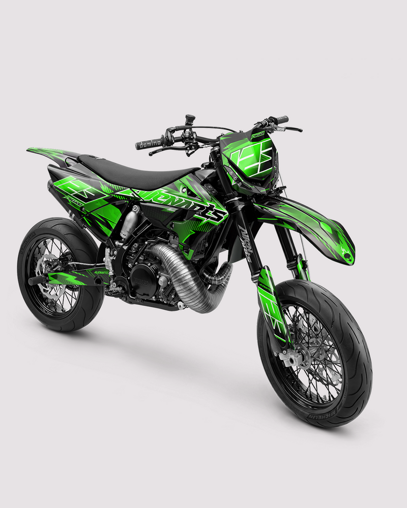 IONIK - Kit Déco Supermotard Semi-Personnalisable - Vert