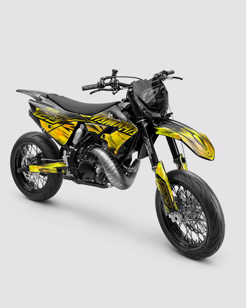 NITROGEN - Kit Déco Supermotard Semi-Personnalisable - Jaune