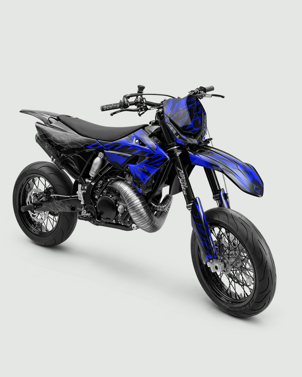 PULSAR - Kit decorativo Supermotard semi-personalizzabile - Blu