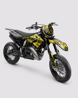 PULSAR - Kit Déco Supermotard Semi-Personnalisable - Jaune — vue 1