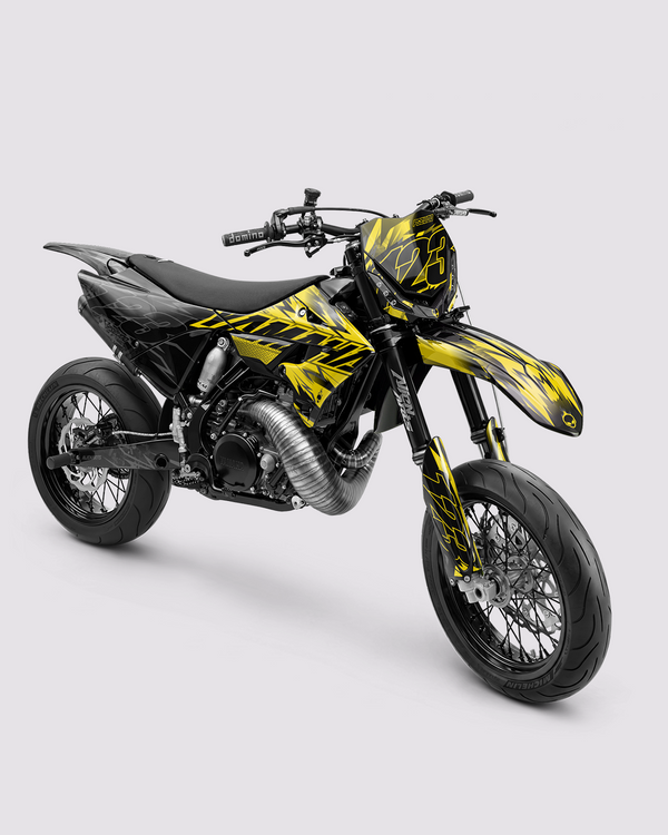 PULSAR - Kit decorativo Supermotard semi-personalizzabile - Giallo