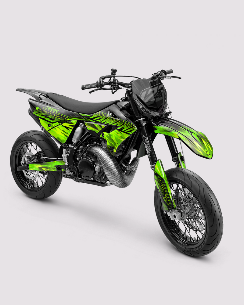 NITROGEN - Kit Déco Supermotard Semi-Personnalisable - Vert