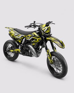 KINETIC - Kit Déco Supermotard Semi-Personnalisable - Jaune — vue 1