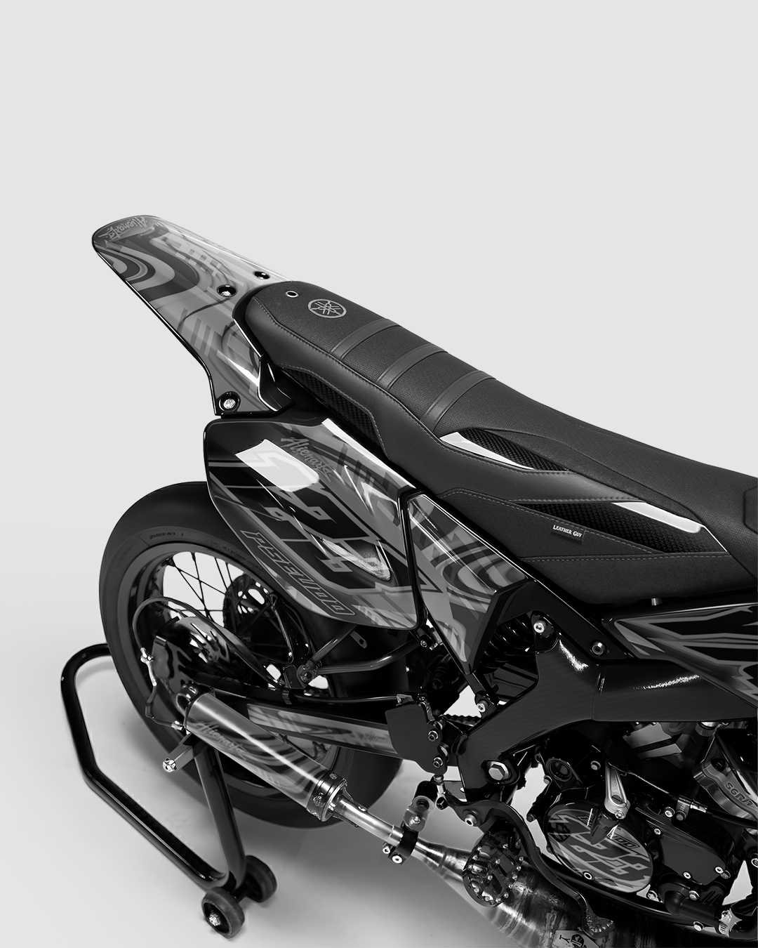 VORTEX - Kit deco YAMAHA DT 50cc - Blanc — vue de dos