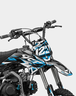 CRYNEX - Kit Déco Dirt Bike Semi-Personnalisable - Bleu — vue 2