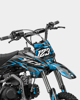 GRUDGE - Kit Déco Dirt Bike Semi-Personnalisable - Bleu — vue 2