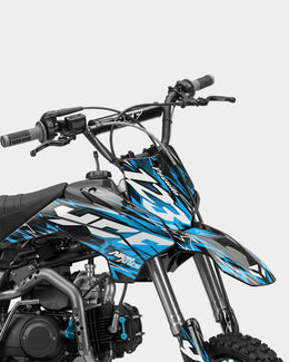 KULOT - Kit Déco Dirt Bike Semi-Personnalisable - Bleu — vue 2