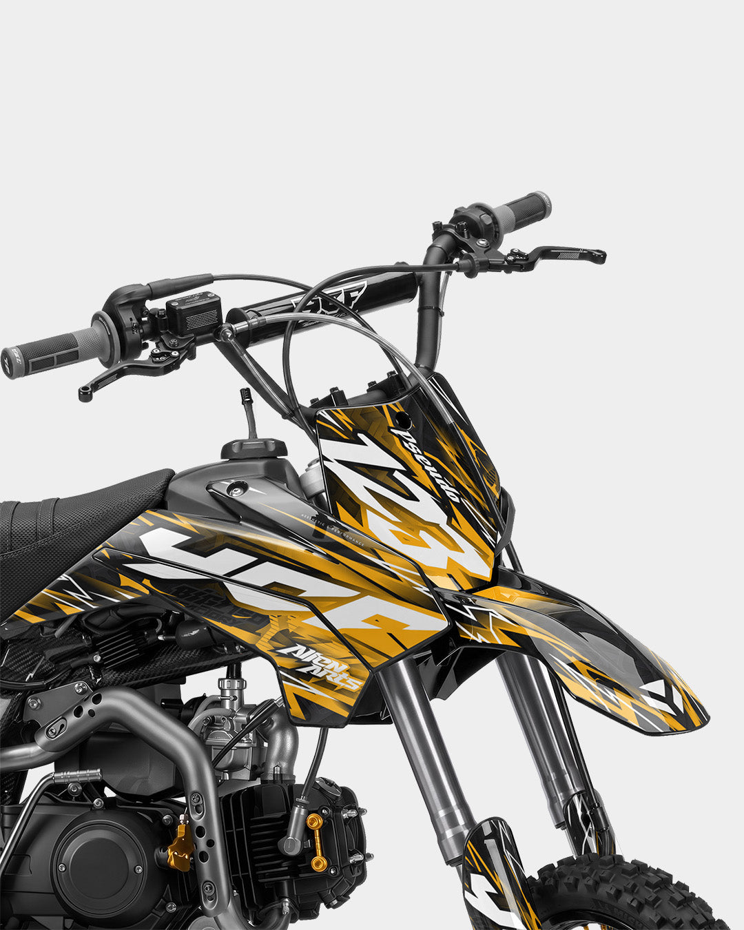 KULOT - Deels personaliseerbare decoratieset voor crossmotoren - Donkergeel