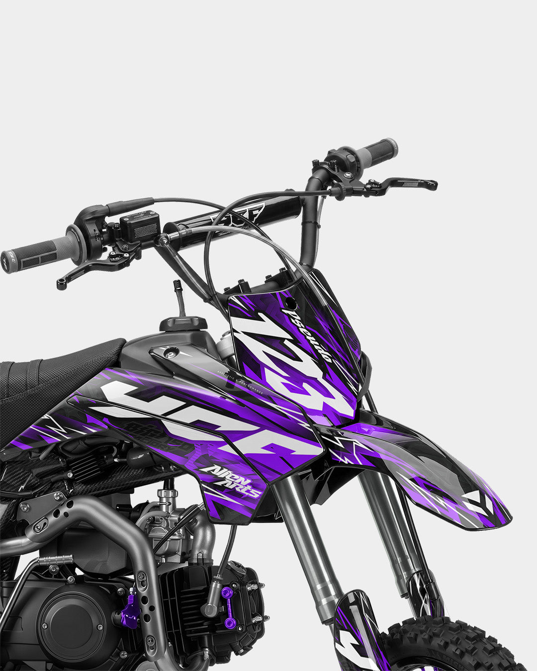 KULOT - Kit Déco Dirt Bike Semi-Personnalisable - Violet