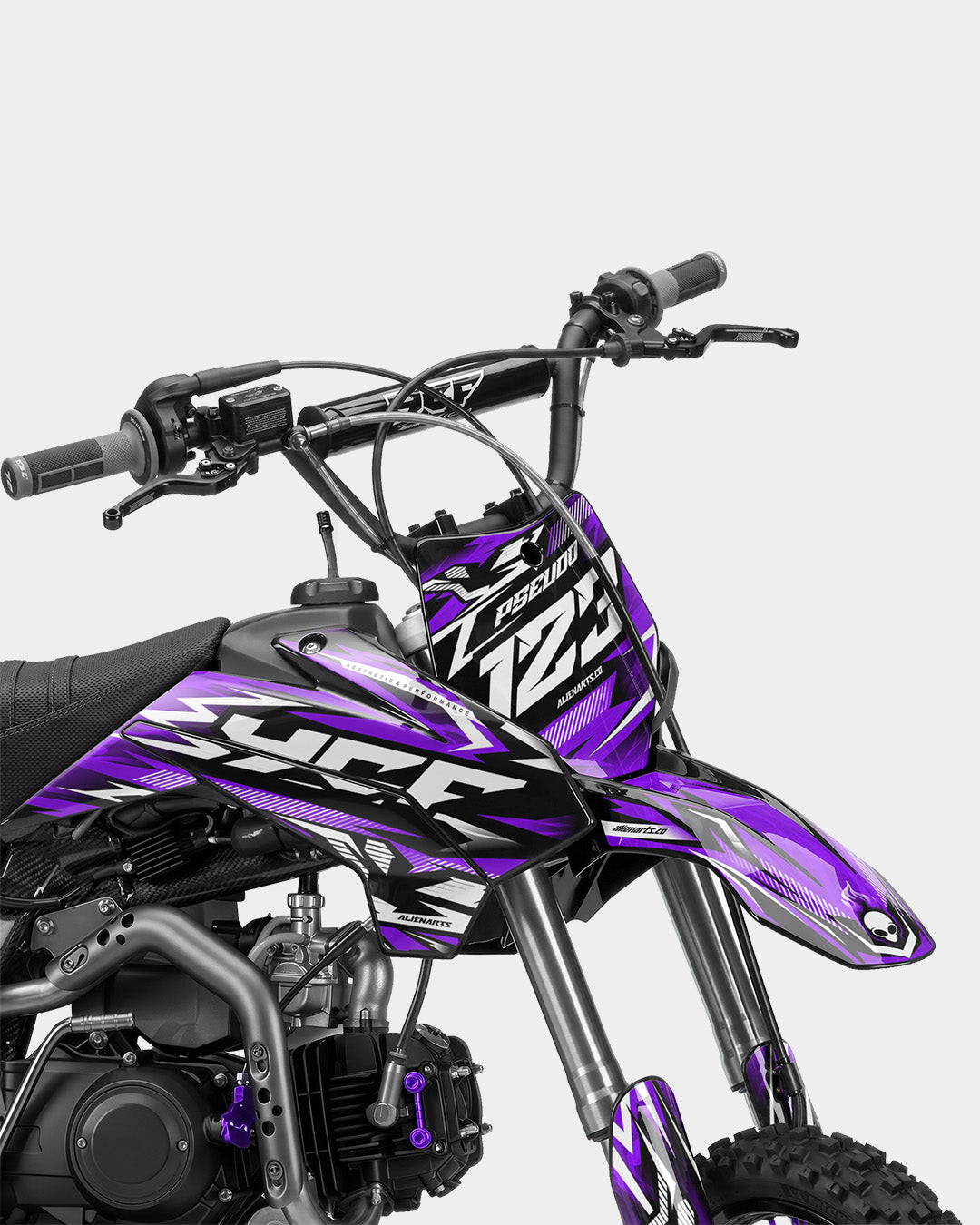 REAPER - Kit Déco Dirt Bike Semi-Personnalisable - Violet