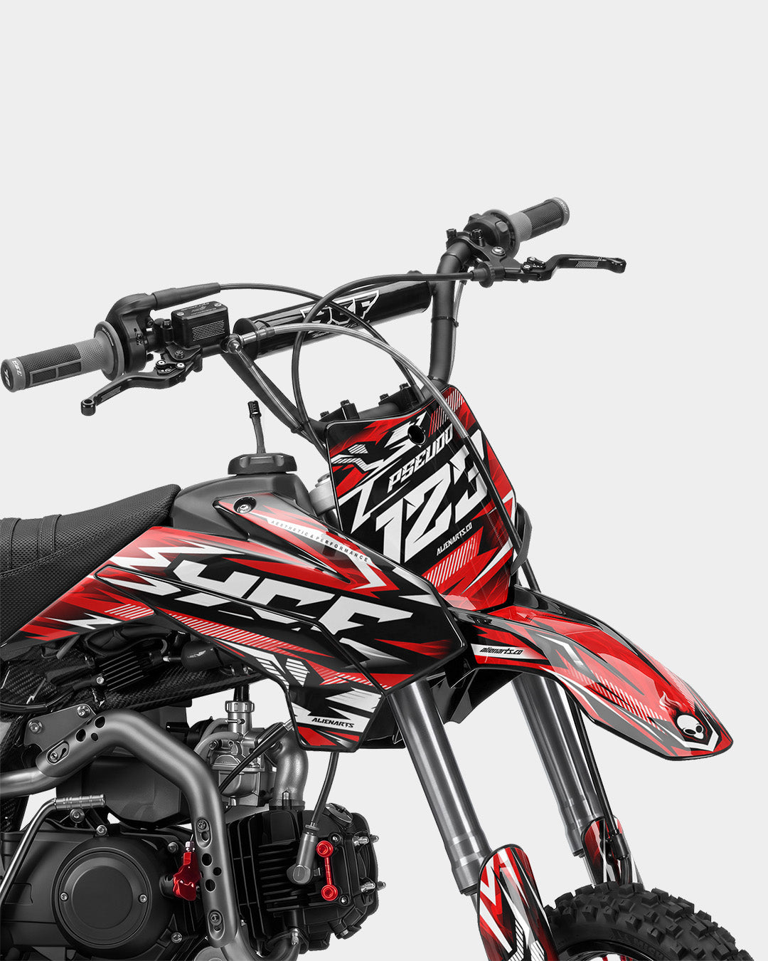 REAPER - kits adhesivos para motos kits adhesivos  semi personalizable  Rojo