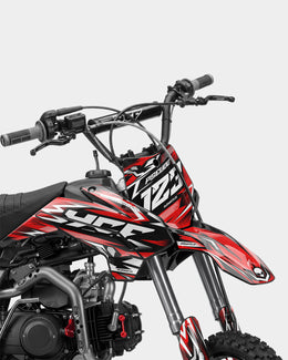 REAPER - Kit Déco Dirt Bike Semi-Personnalisable - Rouge — vue 2