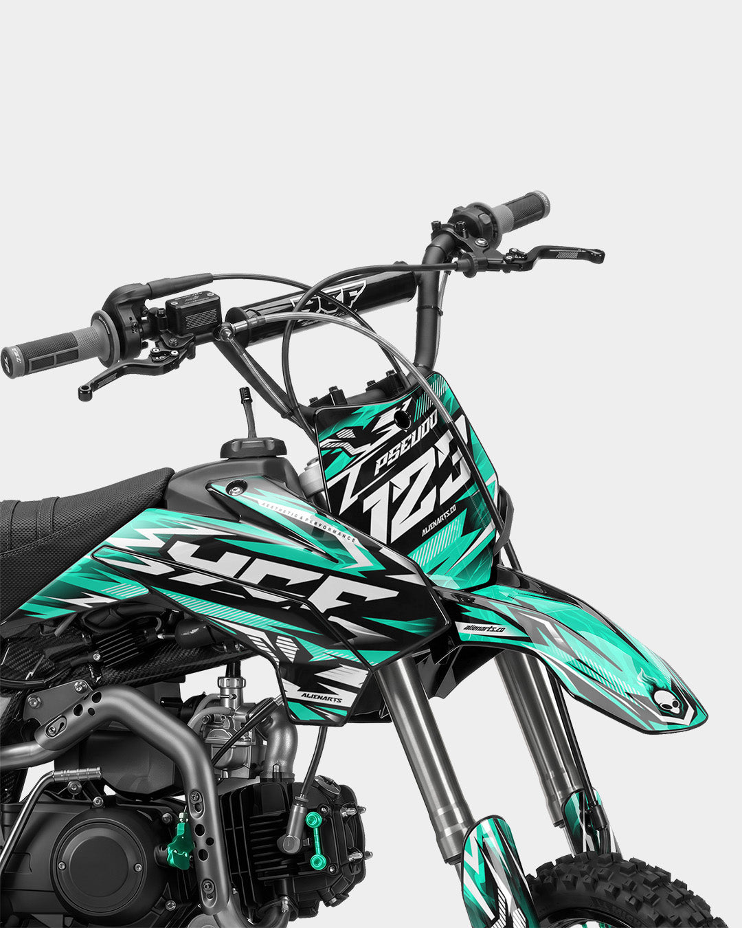 REAPER - kits adhesivos para motos kits adhesivos  semi personalizable  Turquesa
