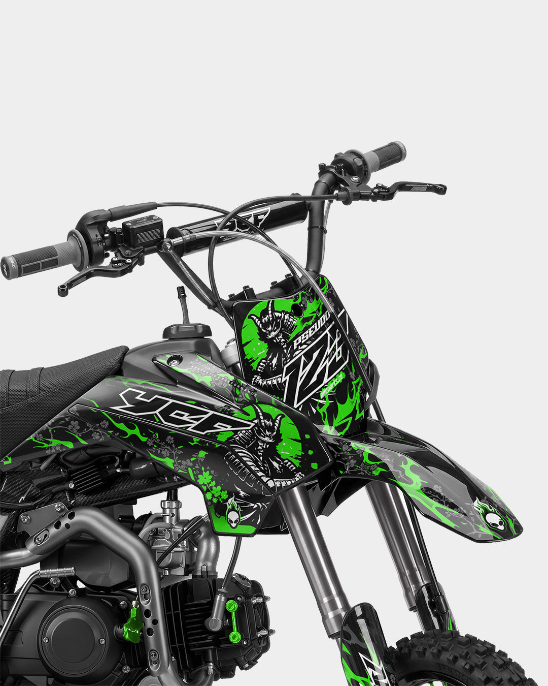 SENKA - Kit Déco Dirt Bike Semi-Personnalisable - Vert