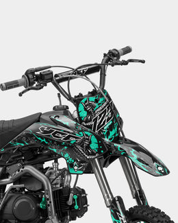 SENKA - Kit Déco Dirt Bike Semi-Personnalisable - Turquoise — vue 2