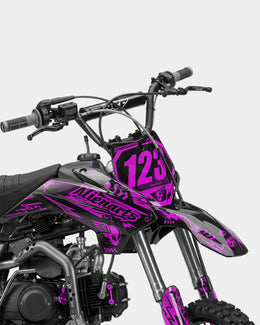 SKIDZO - Kit Déco Dirt Bike Semi-Personnalisable - Rose — vue 2