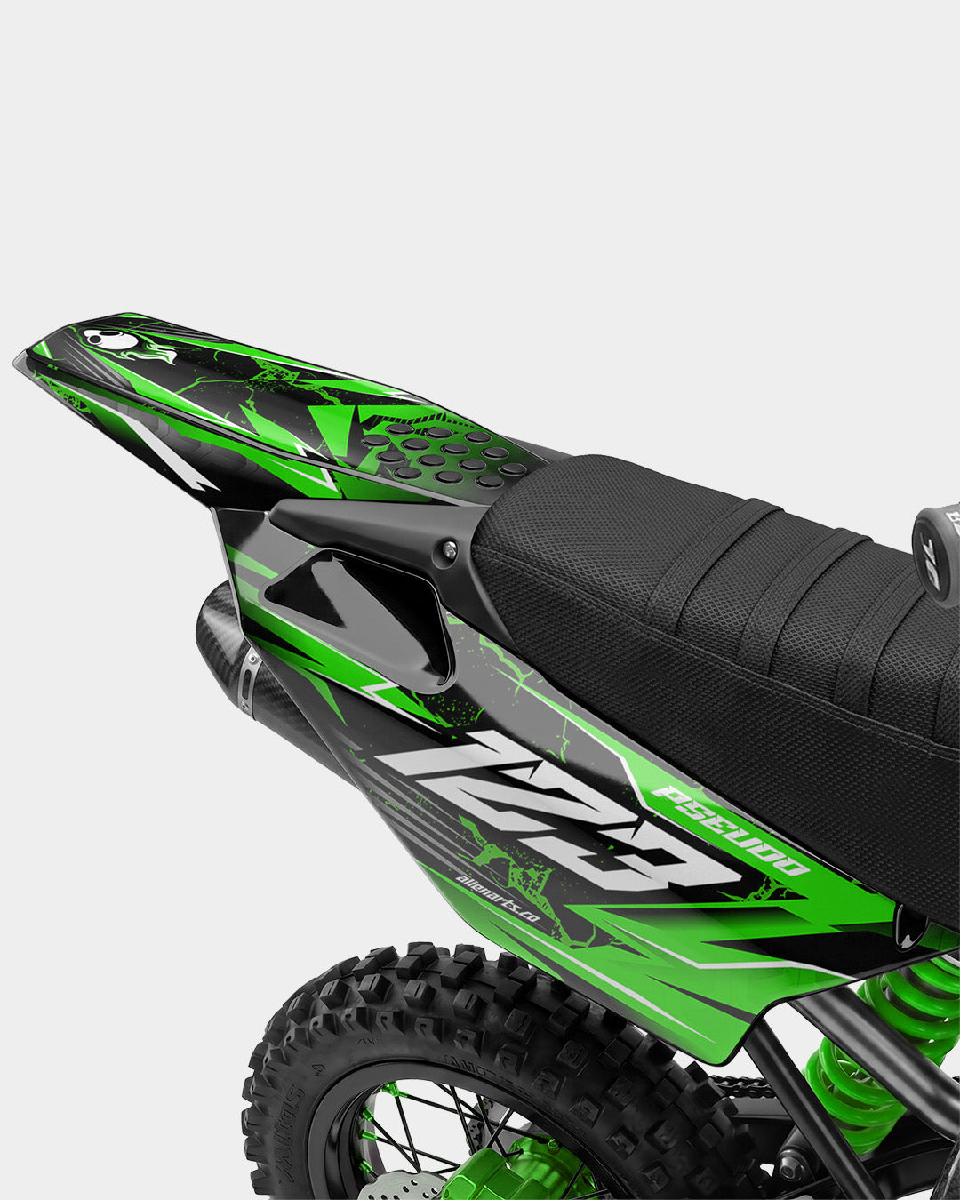 GRUDGE - Kit Déco Dirt Bike Semi-Personnalisable - Vert