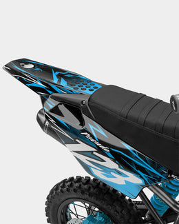 KULOT - Kit Déco Dirt Bike Semi-Personnalisable - Bleu — vue 3