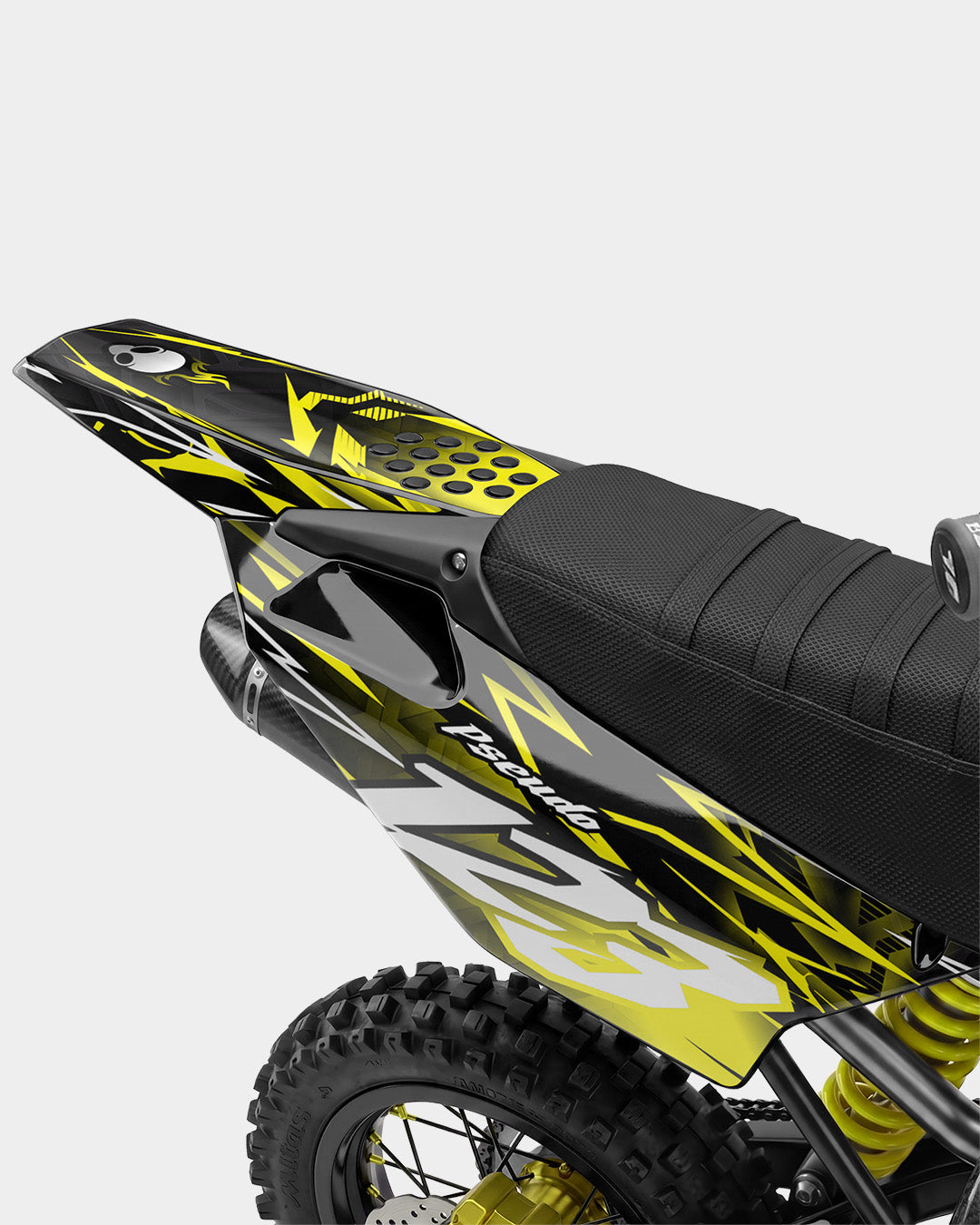 KULOT - Kit Déco Dirt Bike Semi-Personnalisable - Jaune