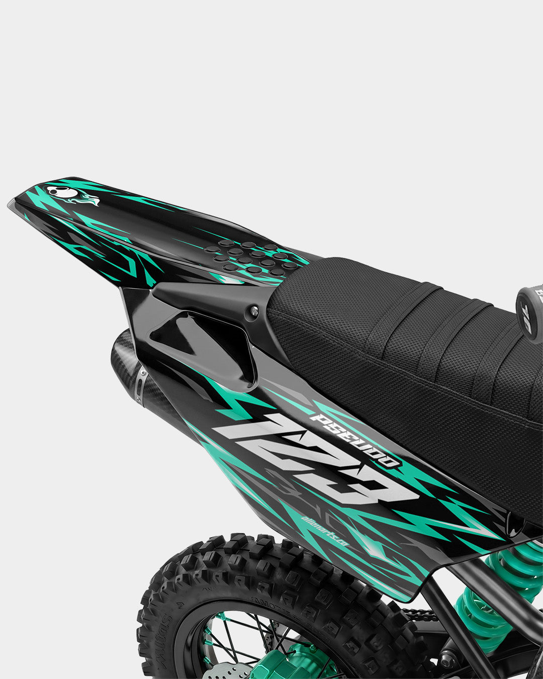 RAION - Kit decorativo semi-personalizzabile per moto da cross - Turchese