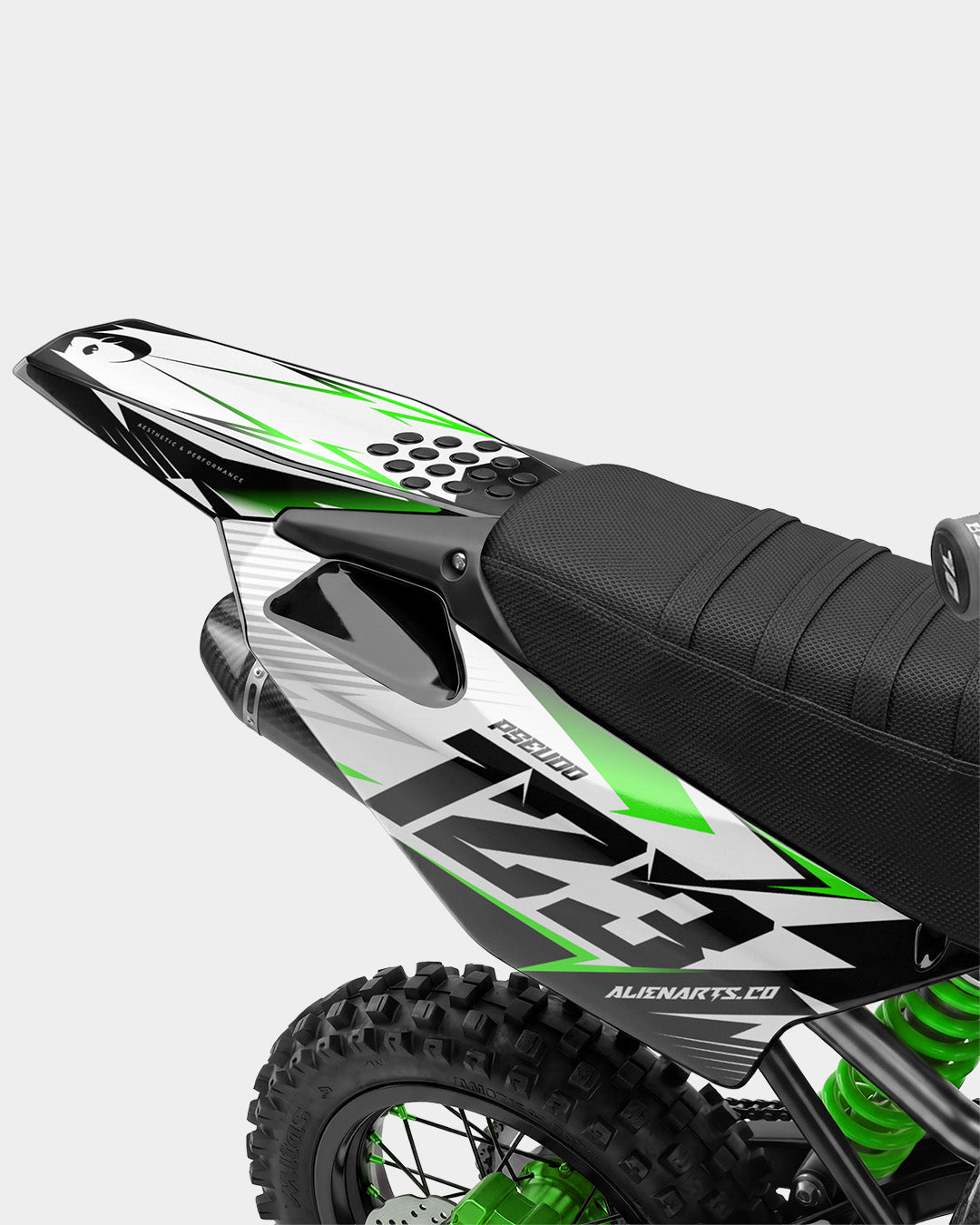 RAMPAGE - Kit Déco Dirt Bike Semi-Personnalisable - Vert