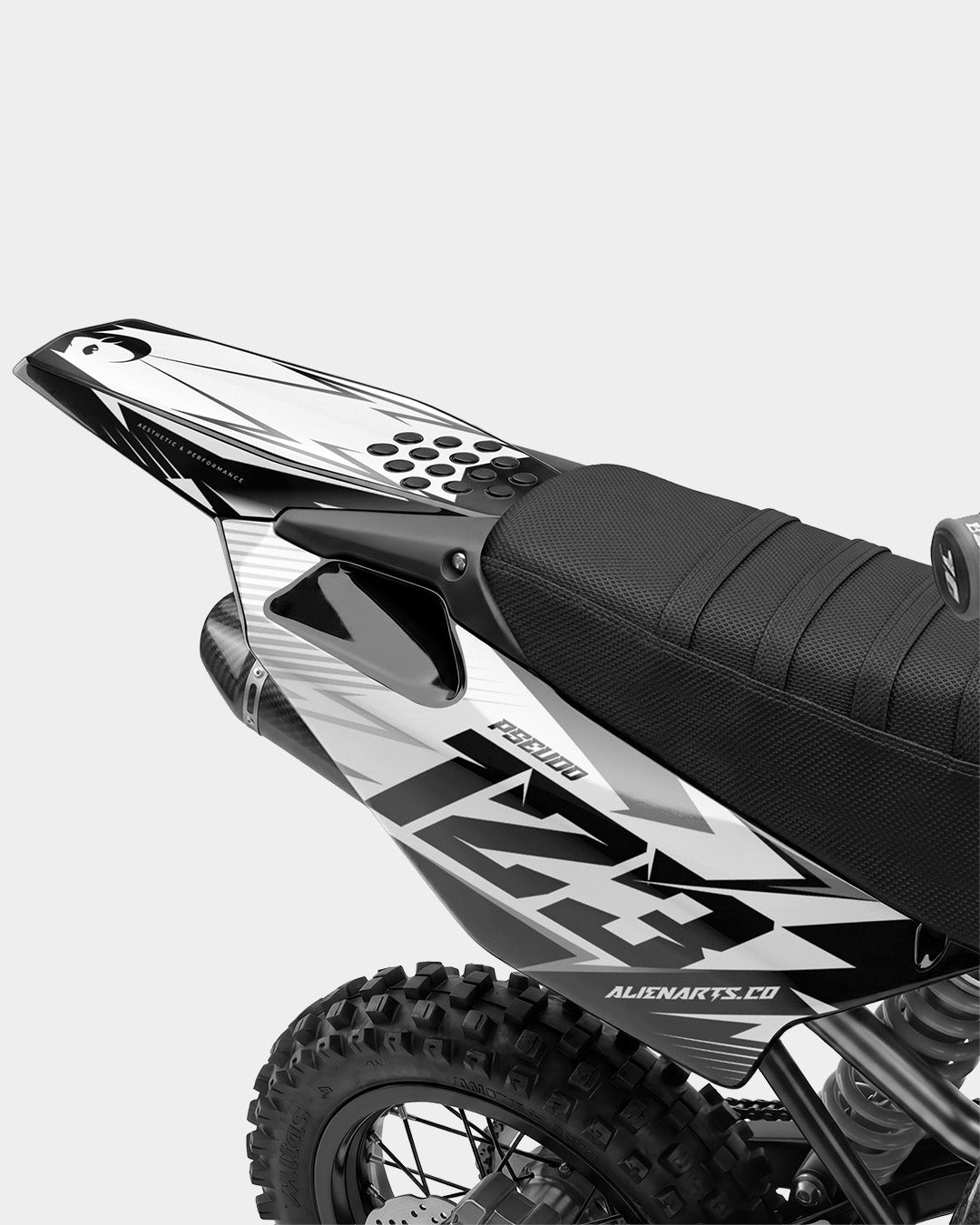 RAMPAGE - Kit Déco Dirt Bike Semi-Personnalisable - Gris