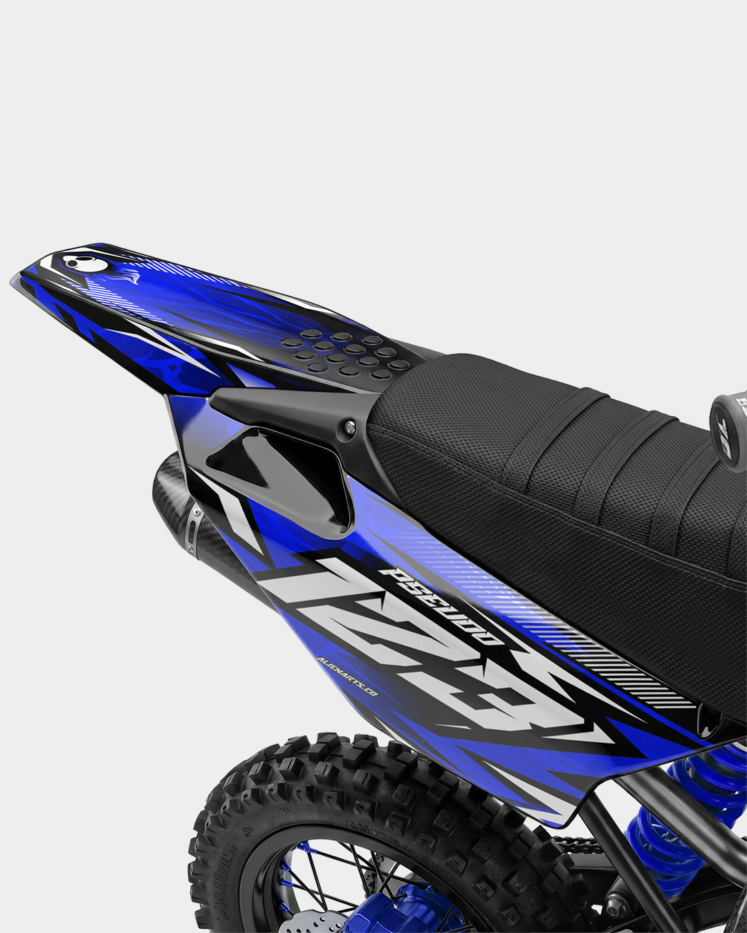 REAPER - Kit Déco Dirt Bike Semi-Personnalisable - Bleu foncé