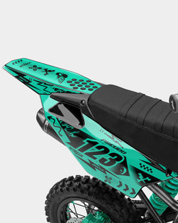 SKIDZO - Kit Déco Dirt Bike Semi-Personnalisable - Turquoise — vue 3