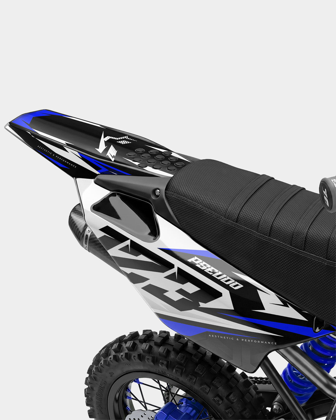 TOHARI - Kit Déco Dirt Bike Semi-Personnalisable - Bleu foncé
