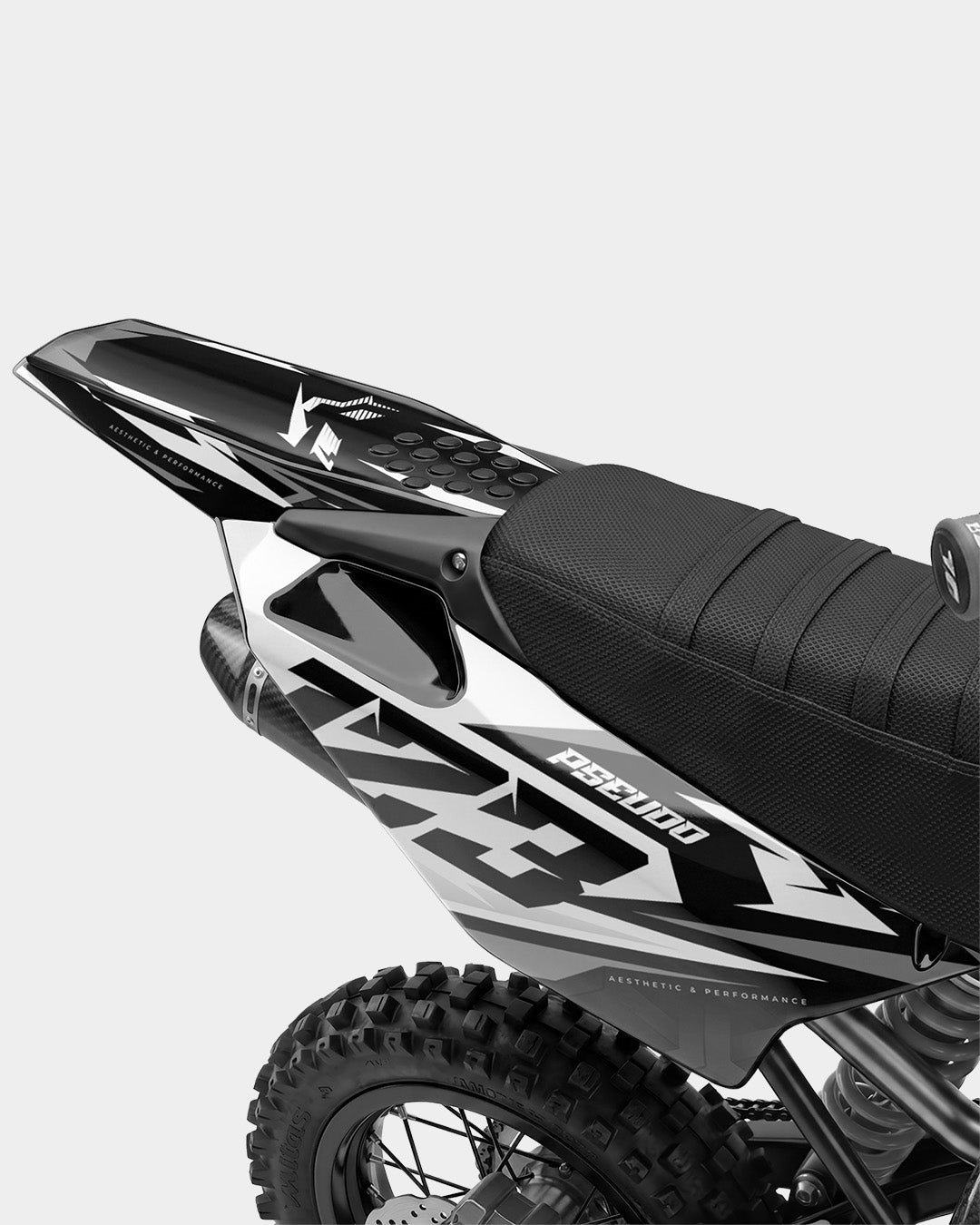 TOHARI - Kit Déco Dirt Bike Semi-Personnalisable - Gris