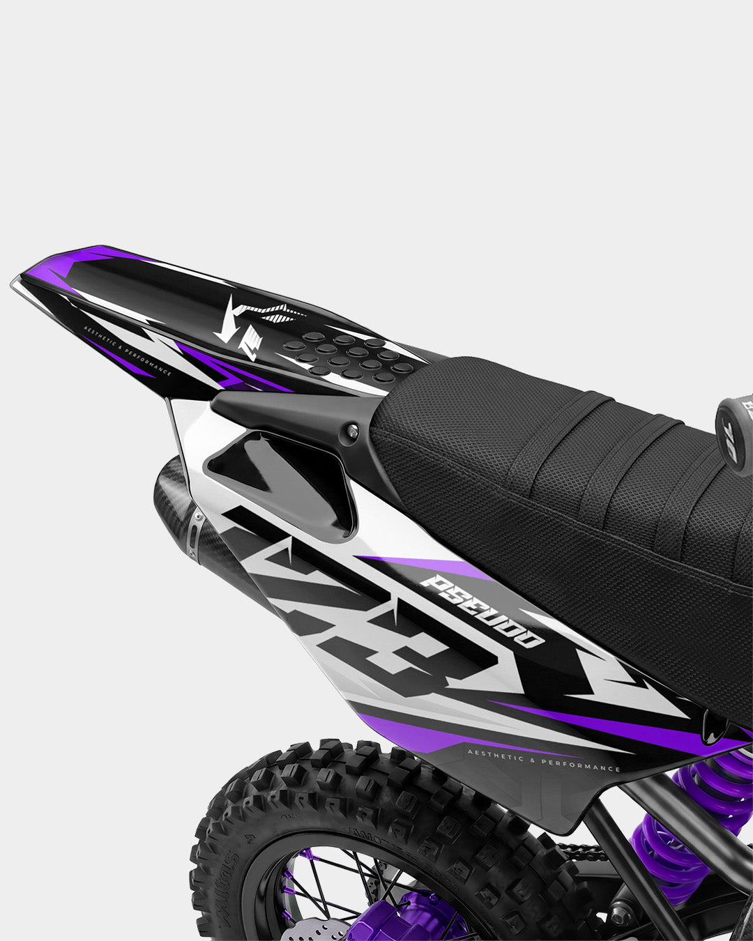 TOHARI - Kit Déco Dirt Bike Semi-Personnalisable - Violet