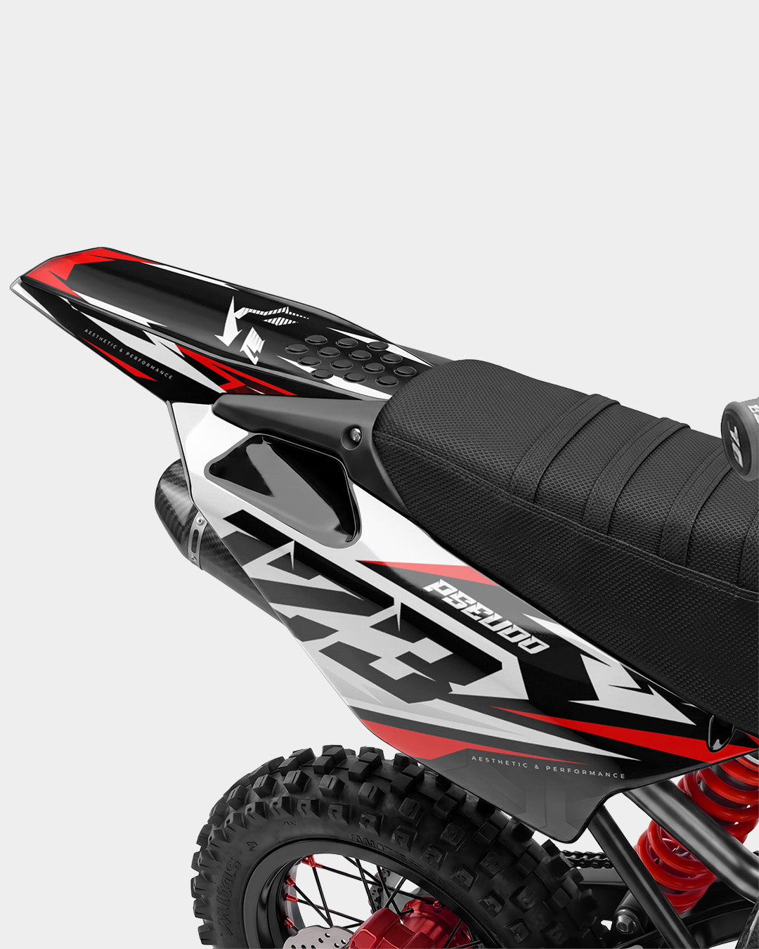 TOHARI - Kit Déco Dirt Bike Semi-Personnalisable - Rouge