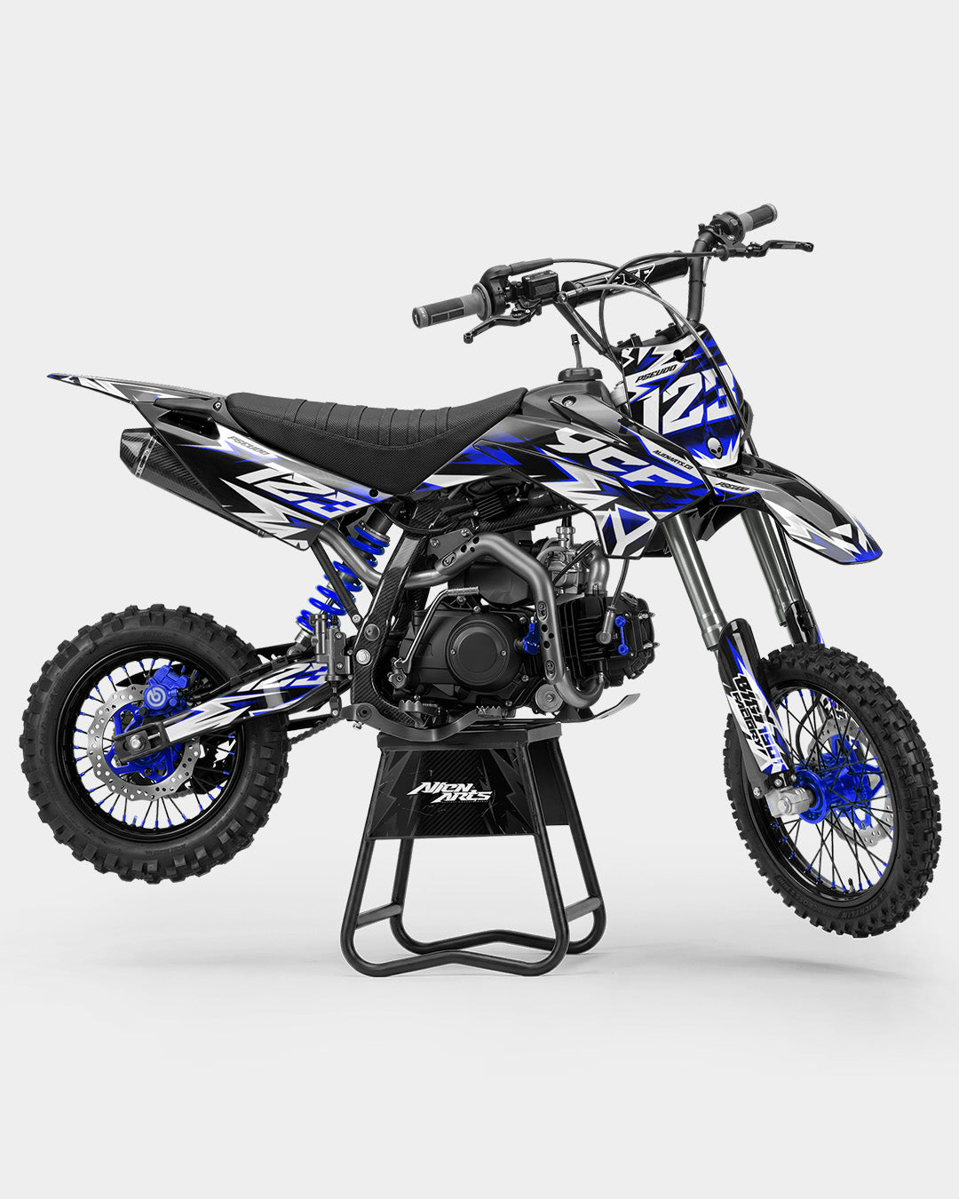 CRYNEX - Kit decorativo semi-personalizzabile per moto da cross - Blu scuro