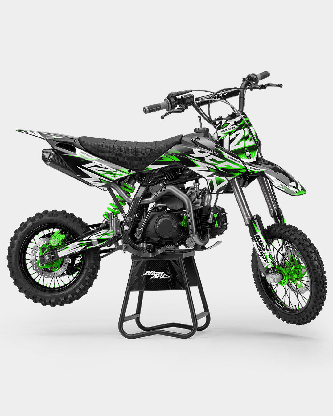 CRYNEX - kits adhesivos para motos kits adhesivos  semi personalizable  Verde