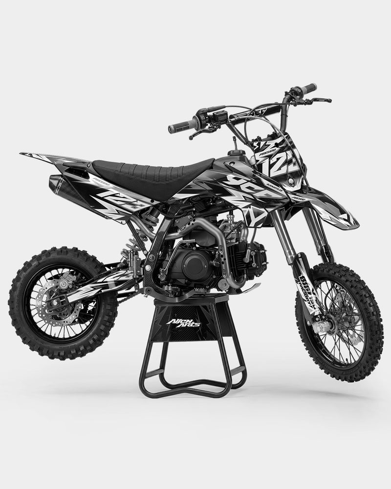 CRYNEX - Kit Déco Dirt Bike Semi-Personnalisable - Gris