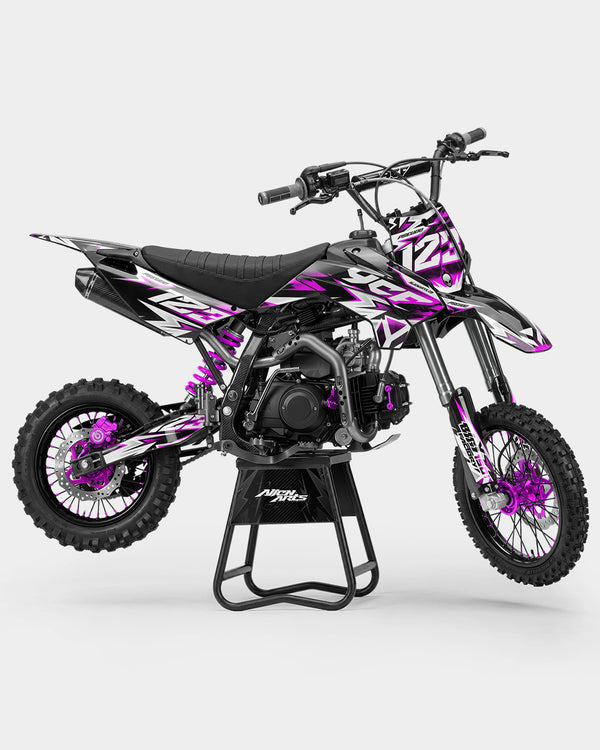 CRYNEX - Kit Déco Dirt Bike Semi-Personnalisable - Rose