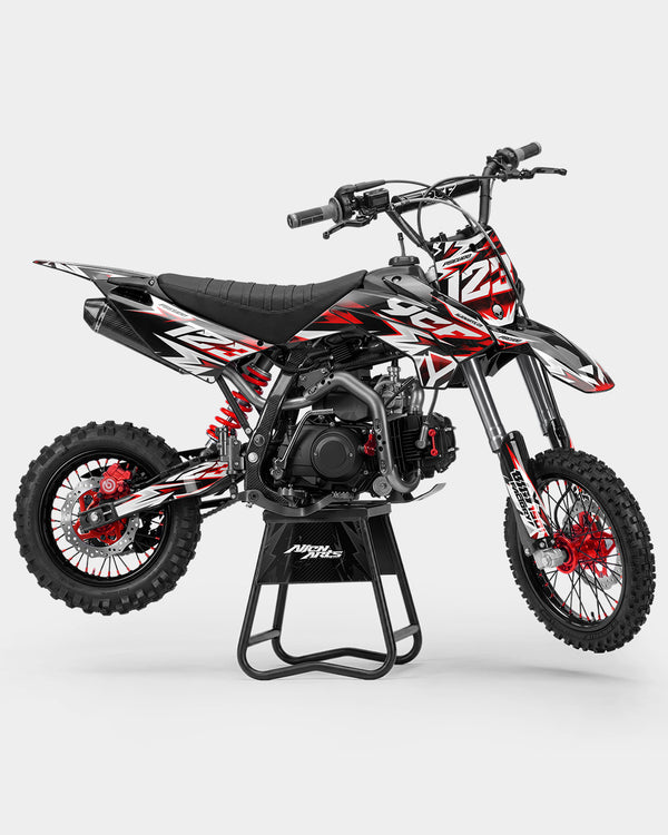 CRYNEX - Kit Déco Dirt Bike Semi-Personnalisable - Rouge