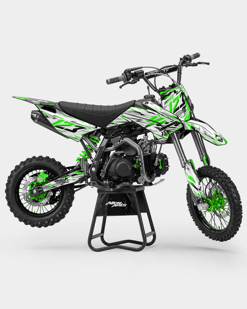 FERAL - Kit Déco Dirt Bike Semi-Personnalisable - Vert