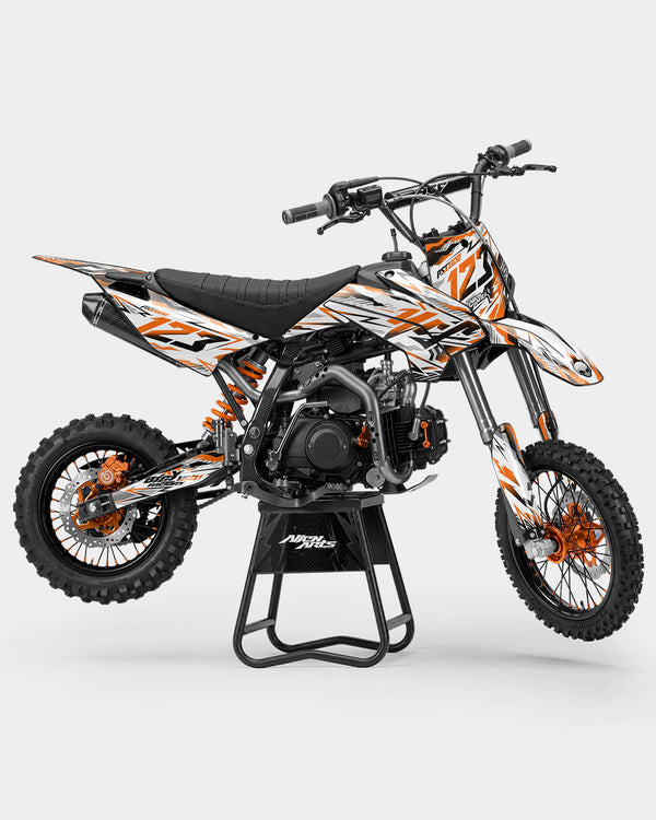 FERAL - Kit Déco Dirt Bike Semi-Personnalisable - Orange