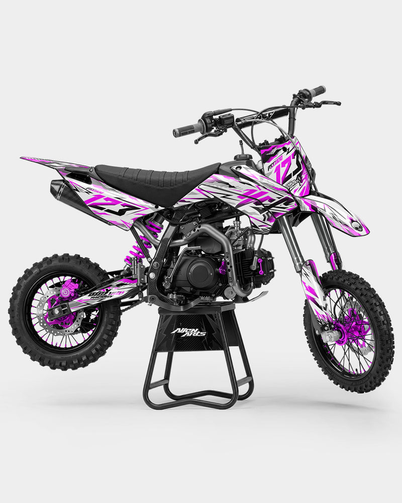 FERAL - Kit Déco Dirt Bike Semi-Personnalisable - Rose